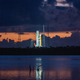 SLS on the launch pad at Kennedy Space Center in Florida.
